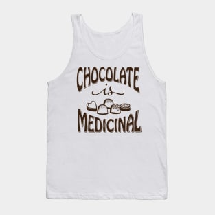 Chocolate is Medicinal (Brown Print) Tank Top